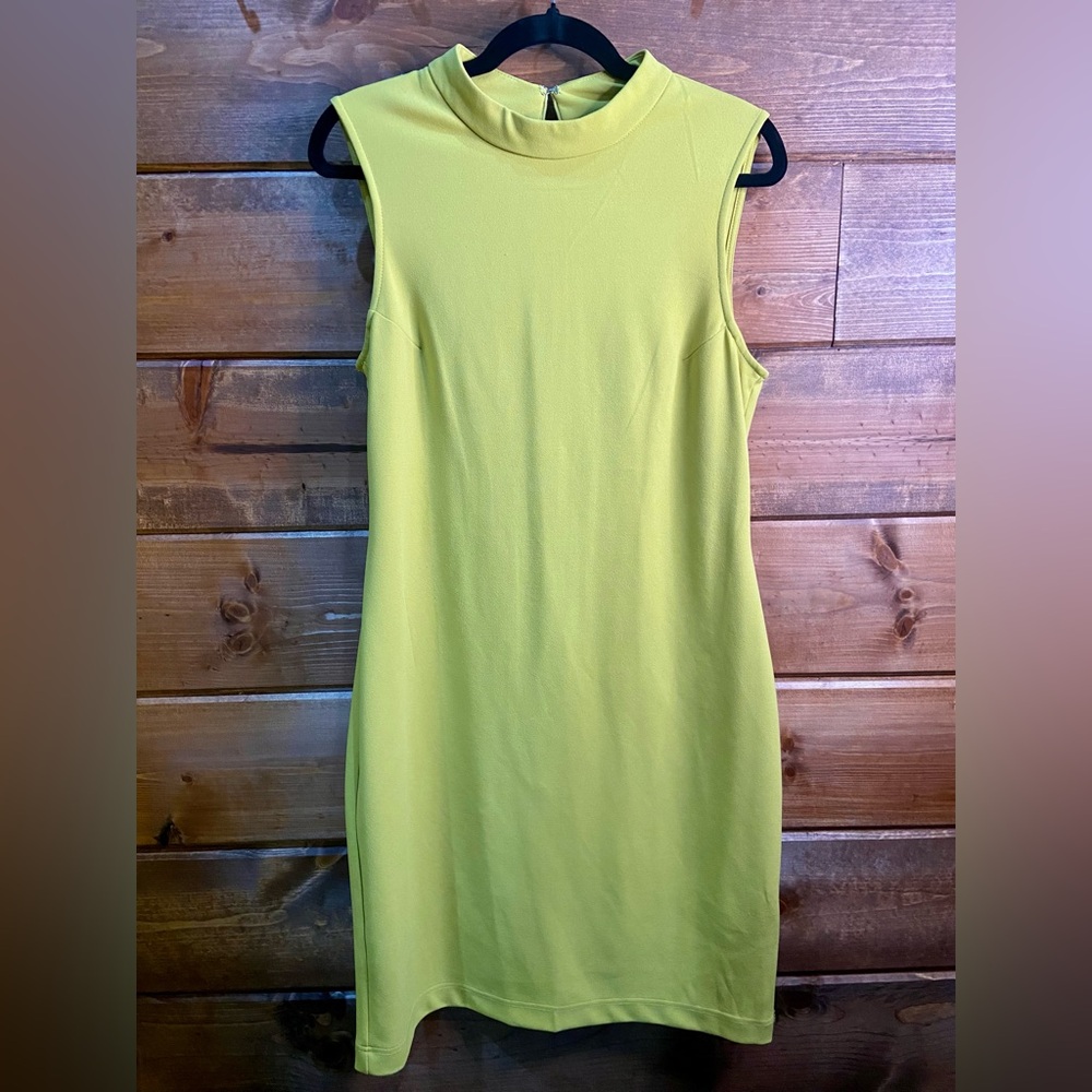 Sharagano Lime Green Sleeveless Mini Dress Size 8